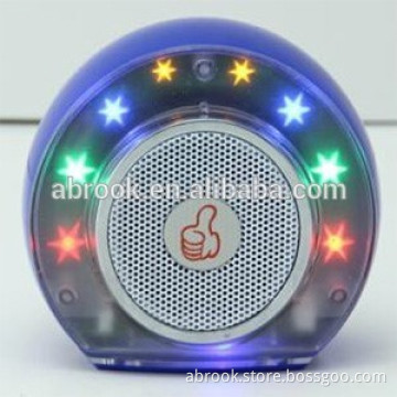 FM radio colorful rechargable led light speaker
